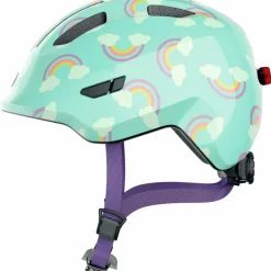ABUS Fahrradhelme|Radsport<· SMILEY 3.0 LED blue rainbow
