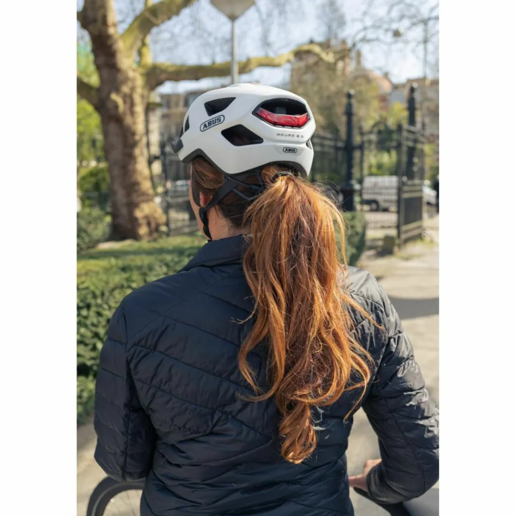 ABUS Fahrradbeleuchtung<· USB Aduro 3.0 schwarz-rot