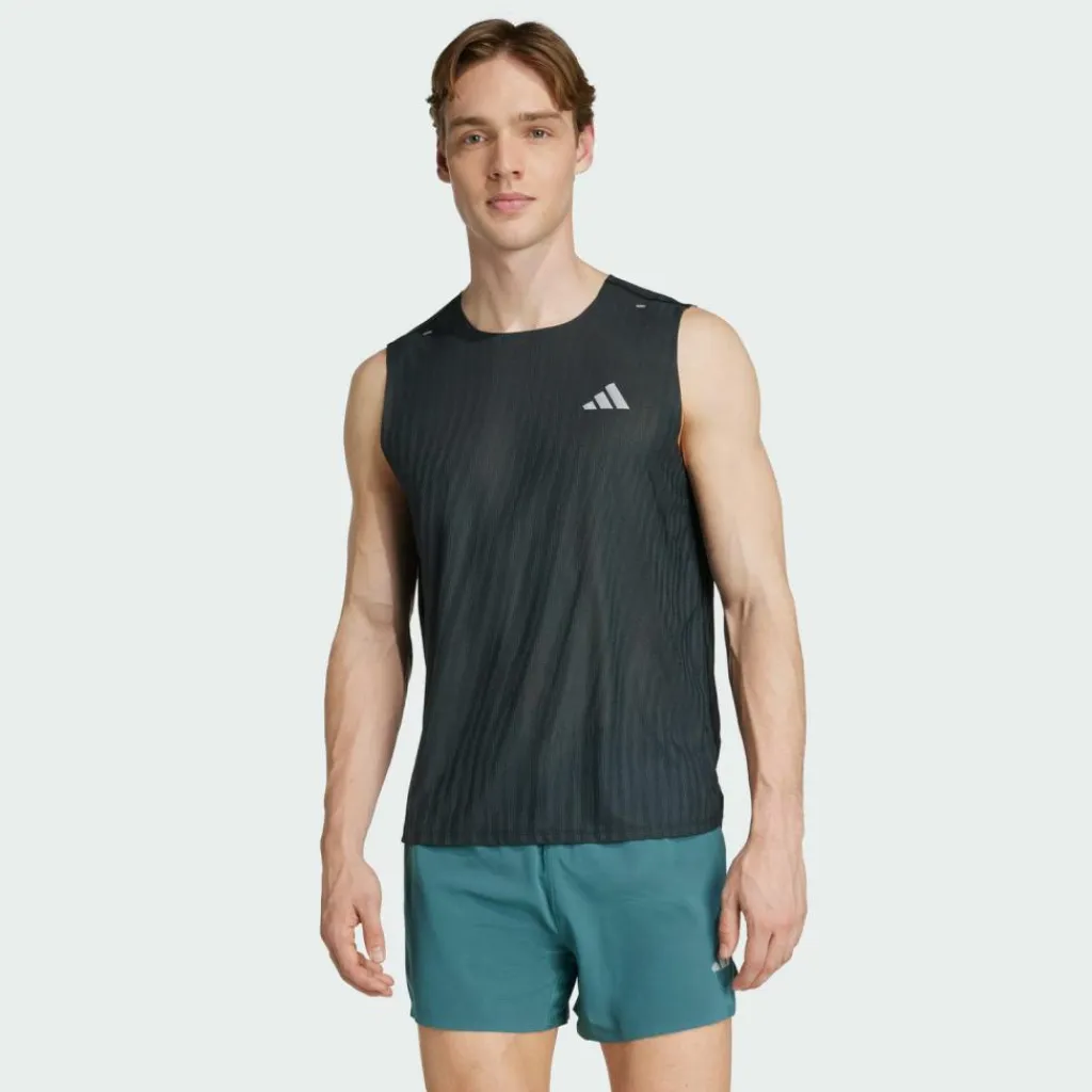 adidas Tops & Tanks<· Adi365 Running CLIMACOOL+ Tanktop Black / Grey Six