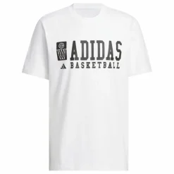 adidas Basketball|Basketball<· BASKETBALL GRAPHIC T-SHIRT White / Black