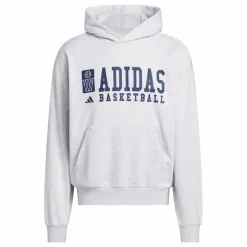 adidas Basketball|Basketball<· BASKETBALL GRAPHIC HOODIE Light Grey Heather