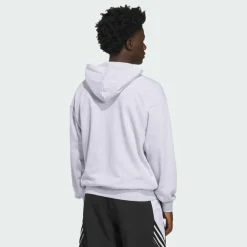 adidas Basketball|Basketball<· BASKETBALL GRAPHIC HOODIE Light Grey Heather