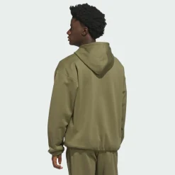 adidas Basketball|Basketball<· CRAZY WARM FULLZIP HOODIE Olive Strata / Lucid Orange