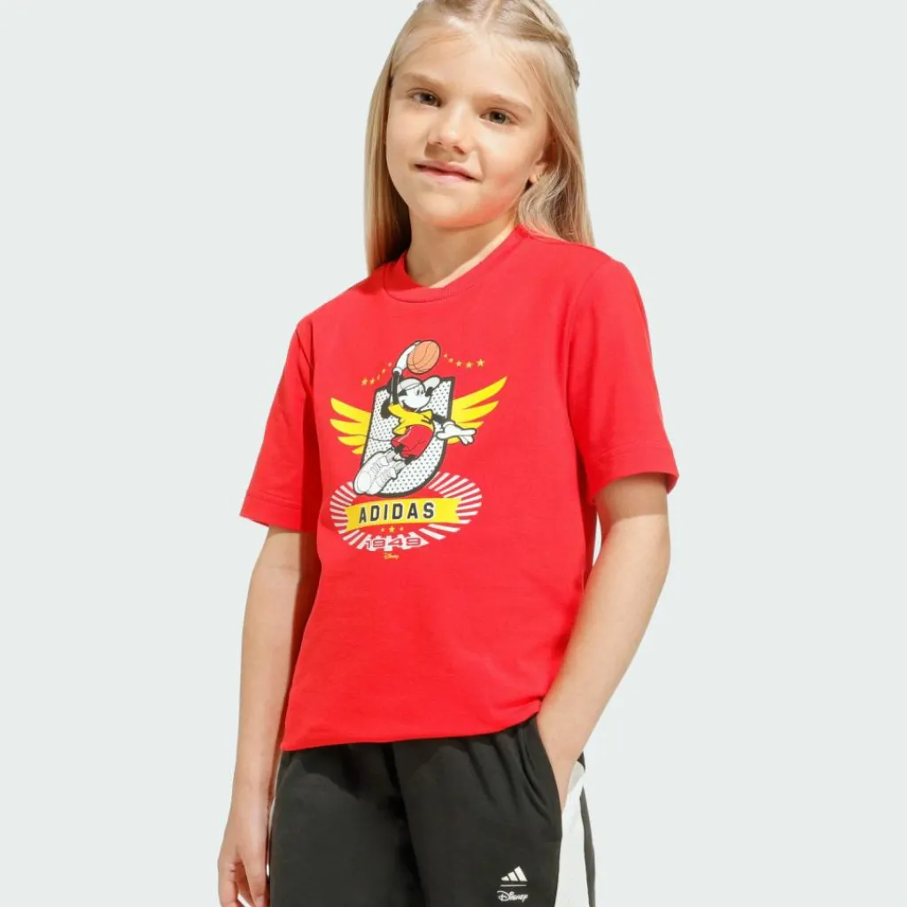 adidas Trainingsanzüge<· DISNEY MICKY MAUS T-SHIRT-SET Pure Ruby / Off White