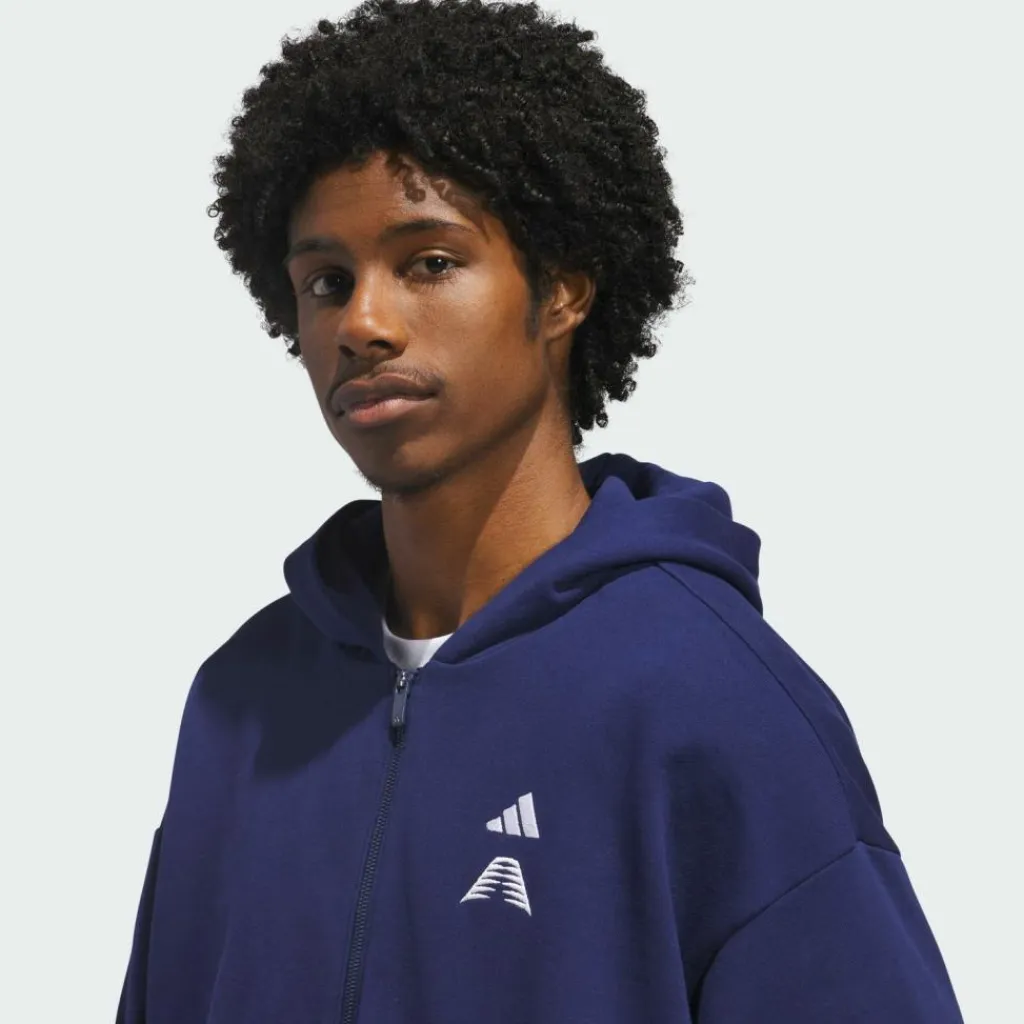 adidas Basketball|Basketball<· FARM SACCOSH KAPUZENJACKE Dark Blue
