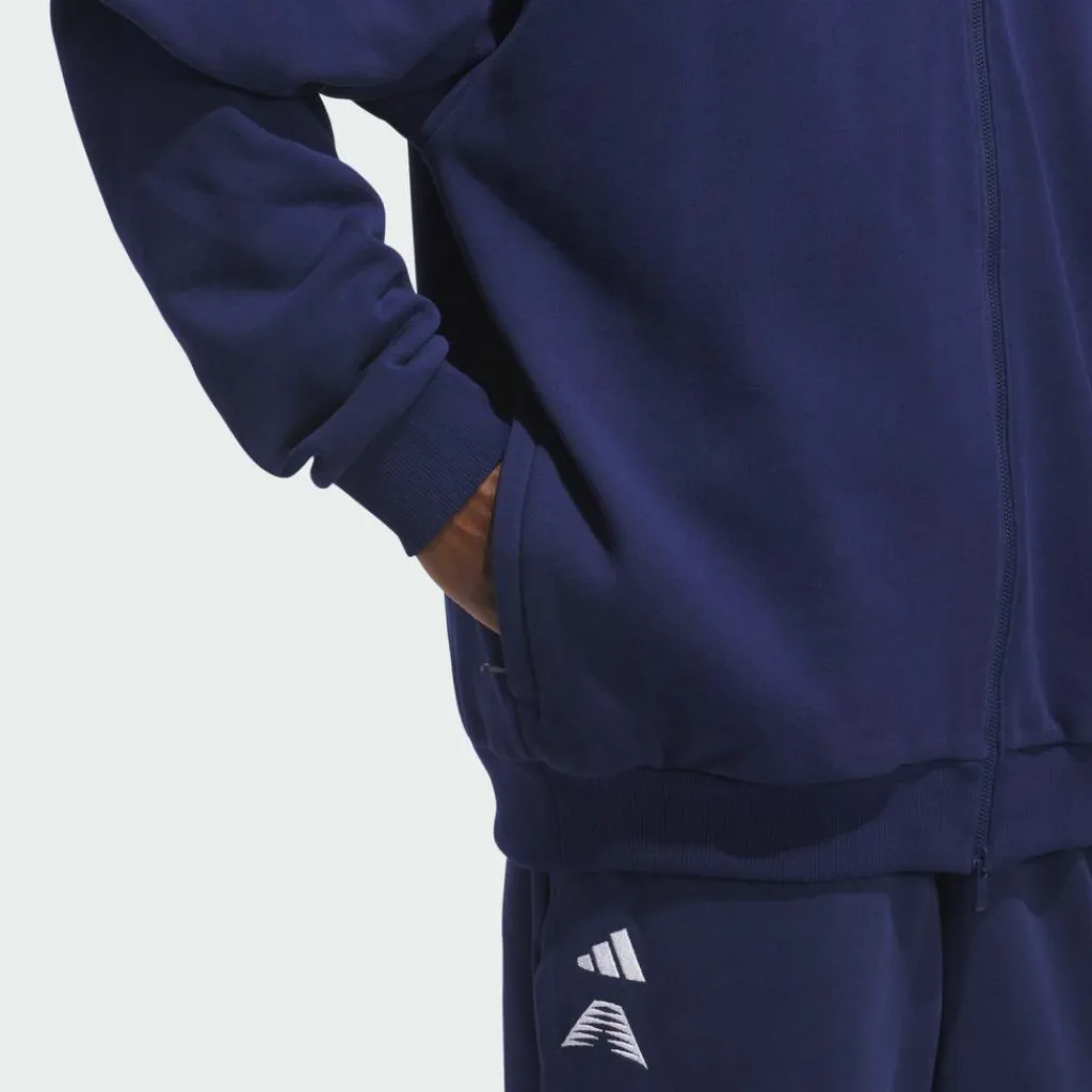 adidas Basketball|Basketball<· FARM SACCOSH KAPUZENJACKE Dark Blue