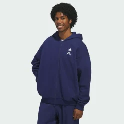adidas Basketball|Basketball<· FARM SACCOSH KAPUZENJACKE Dark Blue