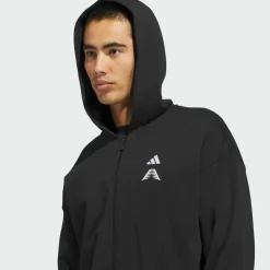 adidas Basketball|Basketball<· FARM SACCOSH KAPUZENJACKE Black