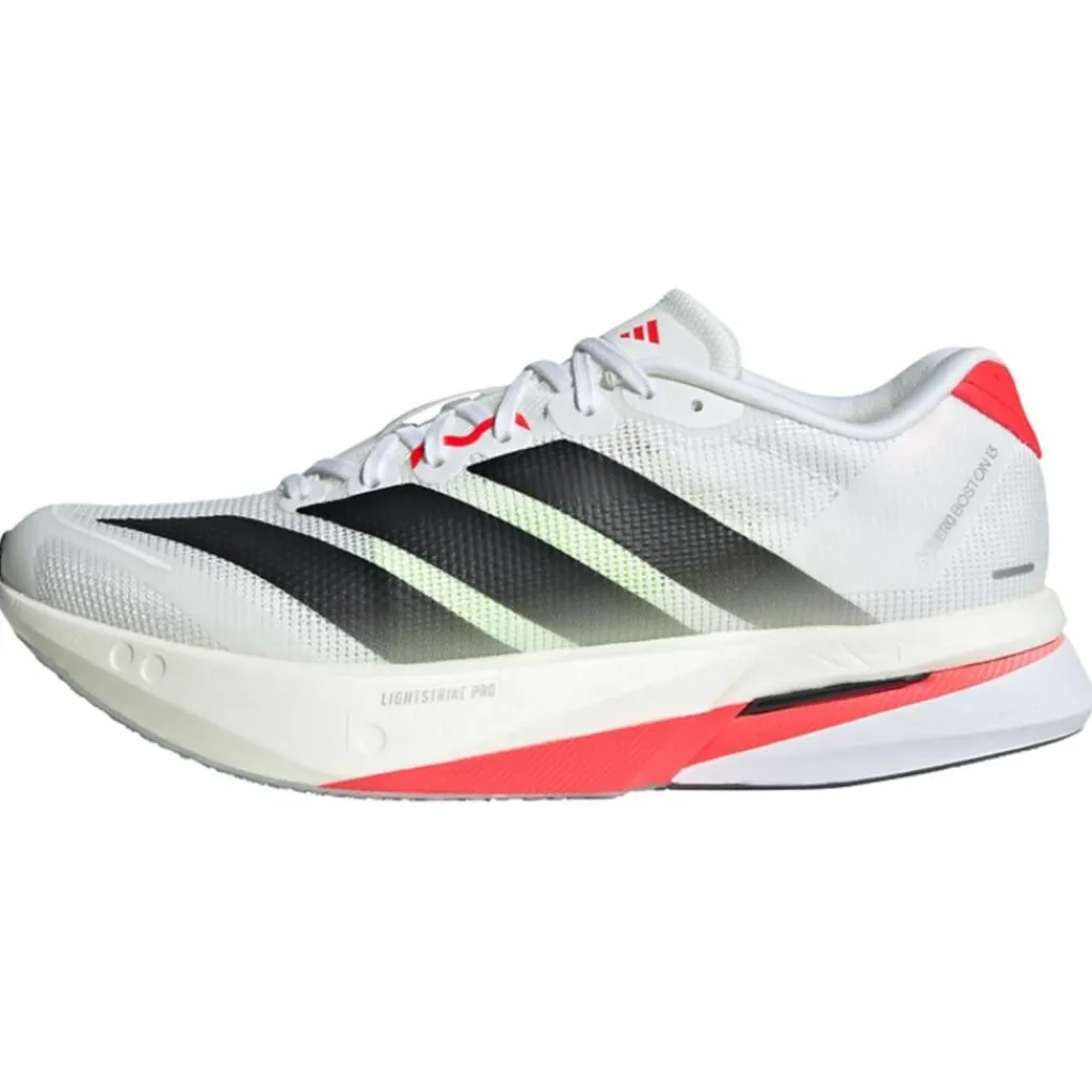 adidas Laufschuhe<· Adizero Boston 13 Schuh Cloud White / Core Black / Lucid Red