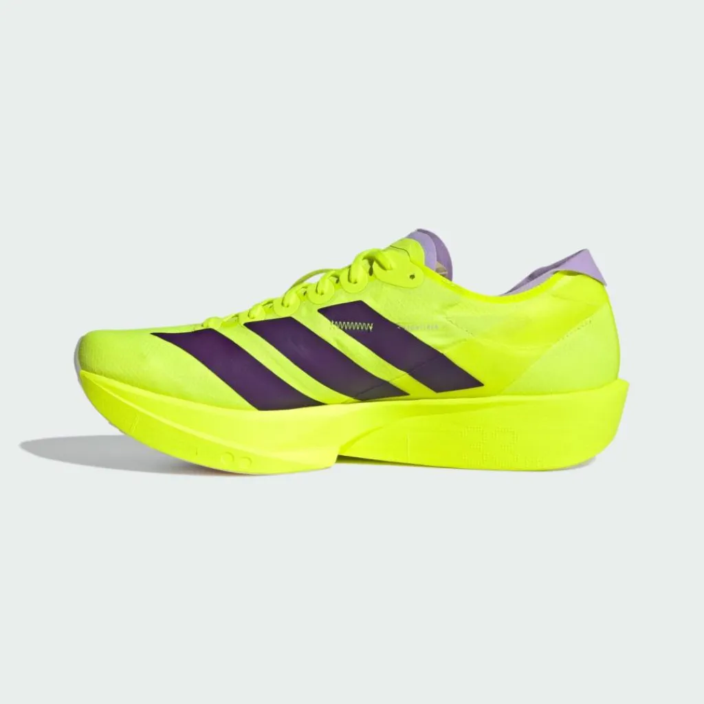 adidas Laufschuhe<· Adizero Takumi Sen 11 Schuh Solar Yellow / Aurora Plum / Powder Plum