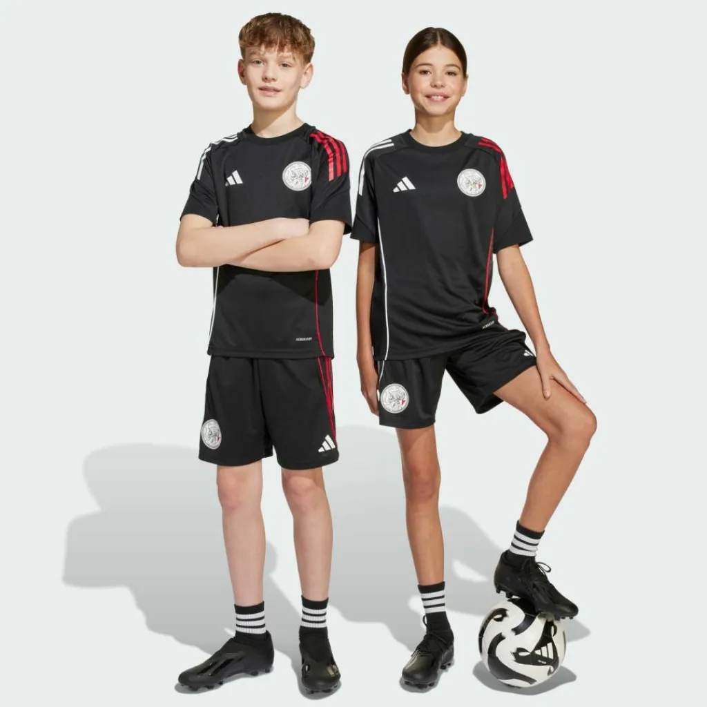 adidas Shorts<· Ajax Tiro 25 Competition Kids Black / White / Bold Red