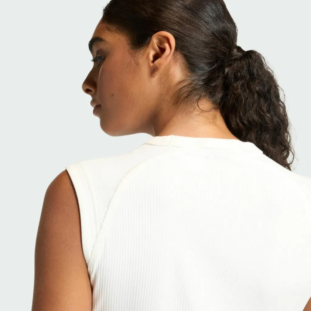 adidas Tops & Tanks<· ALL SZN RIB TANKTOP Off White