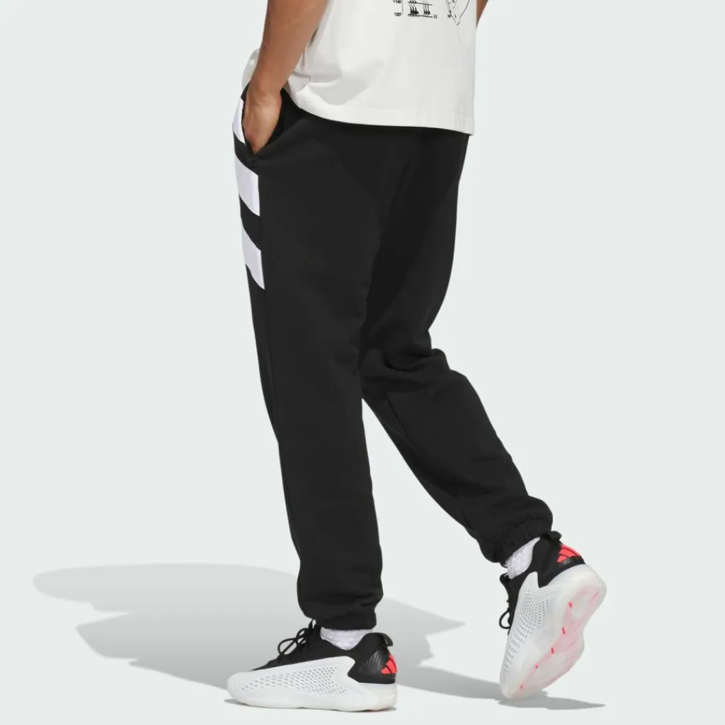 adidas Basketball|Basketball<· Anthony Edwards Foundation Fleece Hose Black