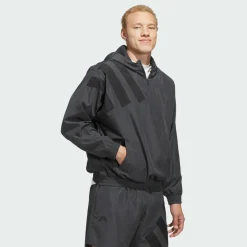 adidas Basketball|Basketball<· AnthonyEdwardsAnorakPullover Carbon