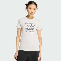 adidas Tops & Tanks<· AUDIREVOLUTF1TEAMDNAGRAFIKT-SHIRT Chalk Pearl