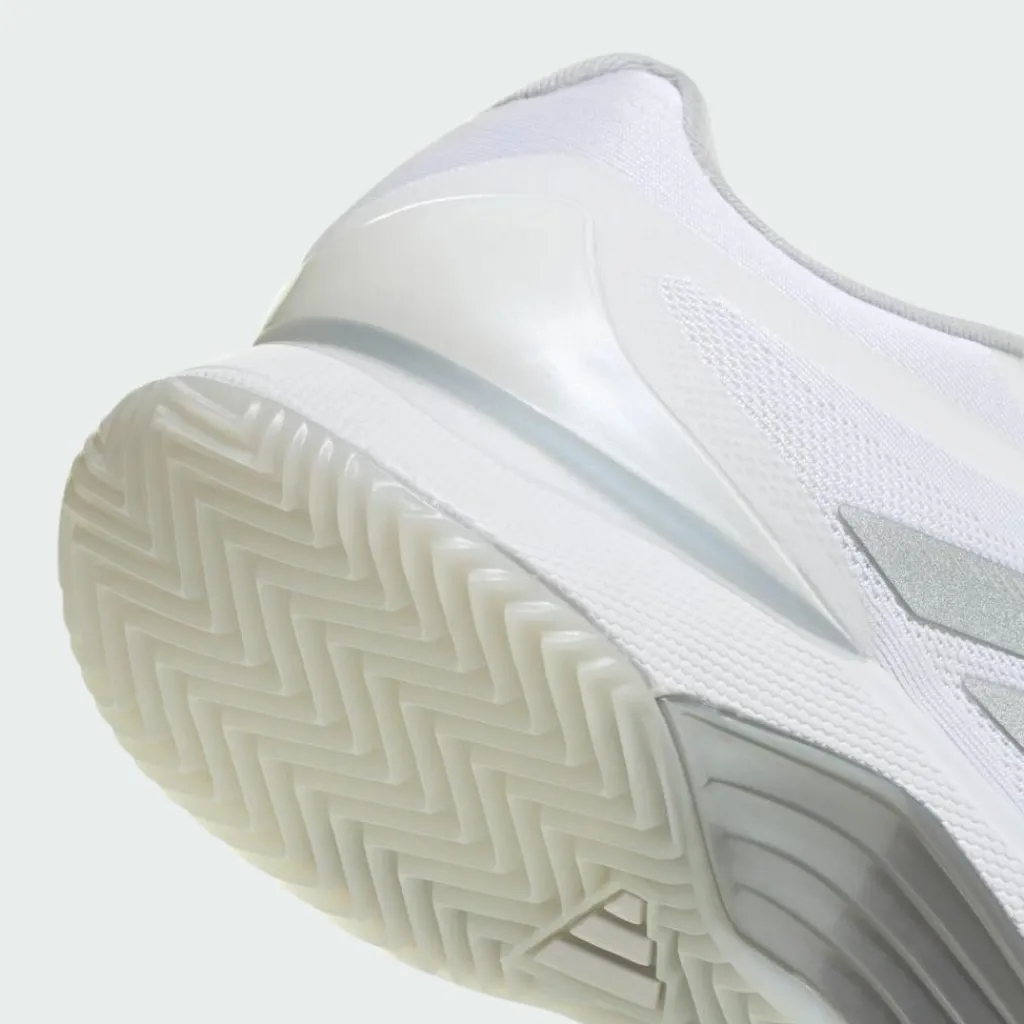 adidas Tennis<· Avacourt 3 Clay Tennisschuh Cloud White / Silver Metallic / Dash Grey
