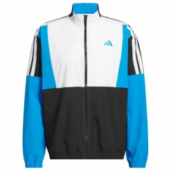 adidas Übergangsjacken<· BEYOND TWISTWEAVE FULL-ZIP WINDBREAKER Black / White
