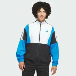 adidas Übergangsjacken<· BEYOND TWISTWEAVE FULL-ZIP WINDBREAKER Black / White