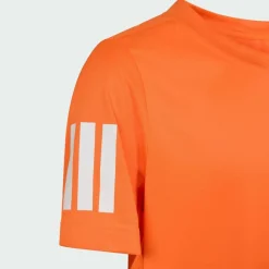 adidas Tennis<· Club Tennis 3-Streifen Kids T-Shirt Pure Orange