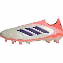 adidas Fußballschuhe<· Copa Pure 3 Elite Laceless FG Off White / Lucid Blue / Signal Coral