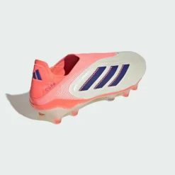 adidas Fußballschuhe<· Copa Pure 3 Elite Laceless FG Off White / Lucid Blue / Signal Coral