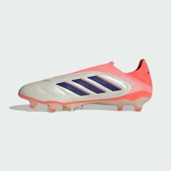 adidas Fußballschuhe<· Copa Pure 3 Elite Laceless FG Off White / Lucid Blue / Signal Coral