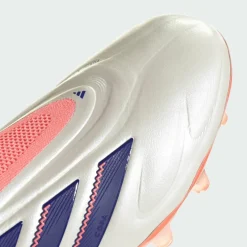 adidas Fußballschuhe<· Copa Pure 3 Elite Laceless FG Off White / Lucid Blue / Signal Coral
