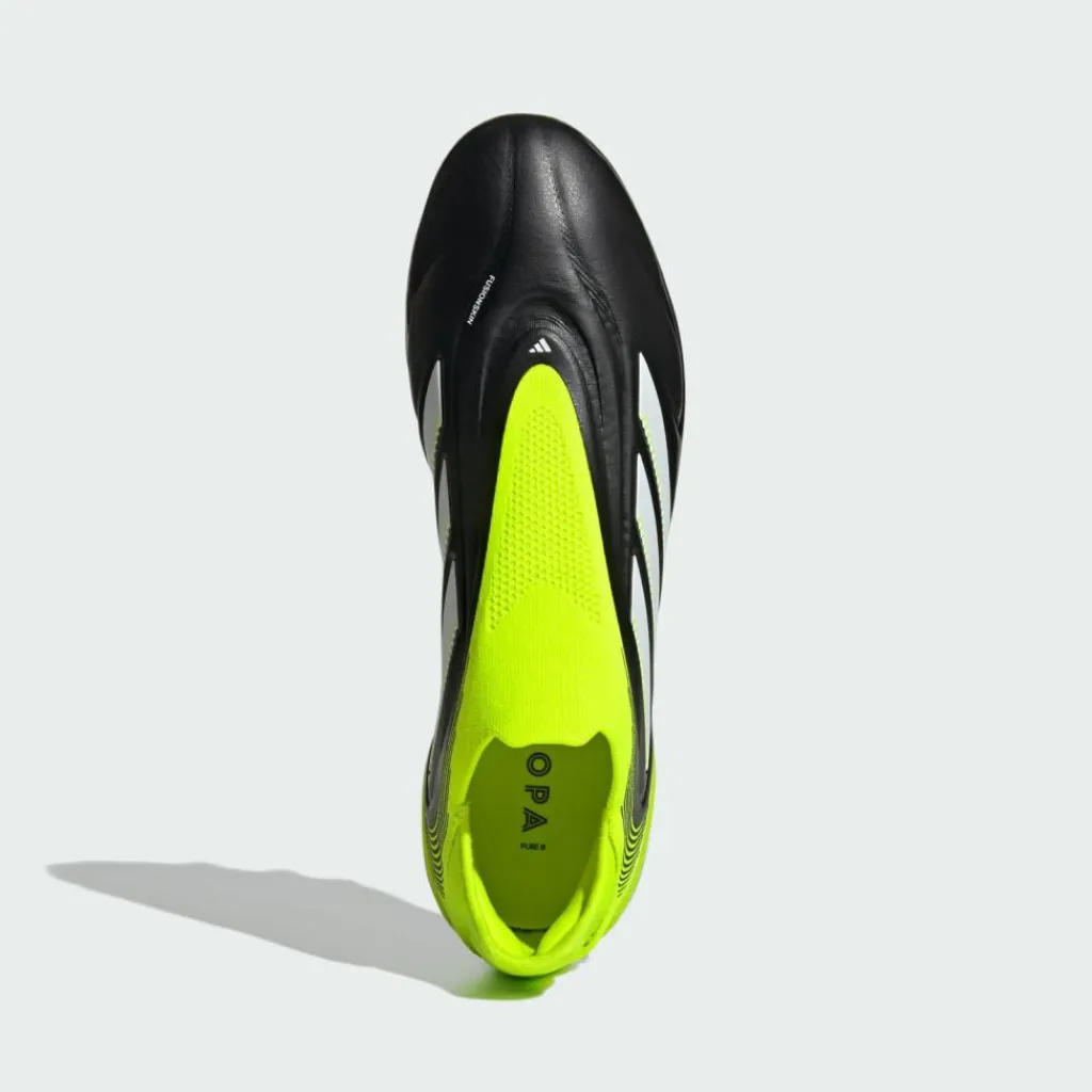 adidas Fußballschuhe<· Copa Pure 3 Elite Laceless FG Core Black / Cloud White / Lucid Lemon