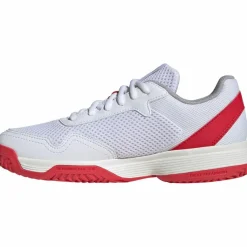 adidas Tennis<· Courtflash K ftwr white-core black-lucid red