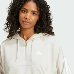 · Essentials 3-Streifen French Terry Damen Pullover & Sweats