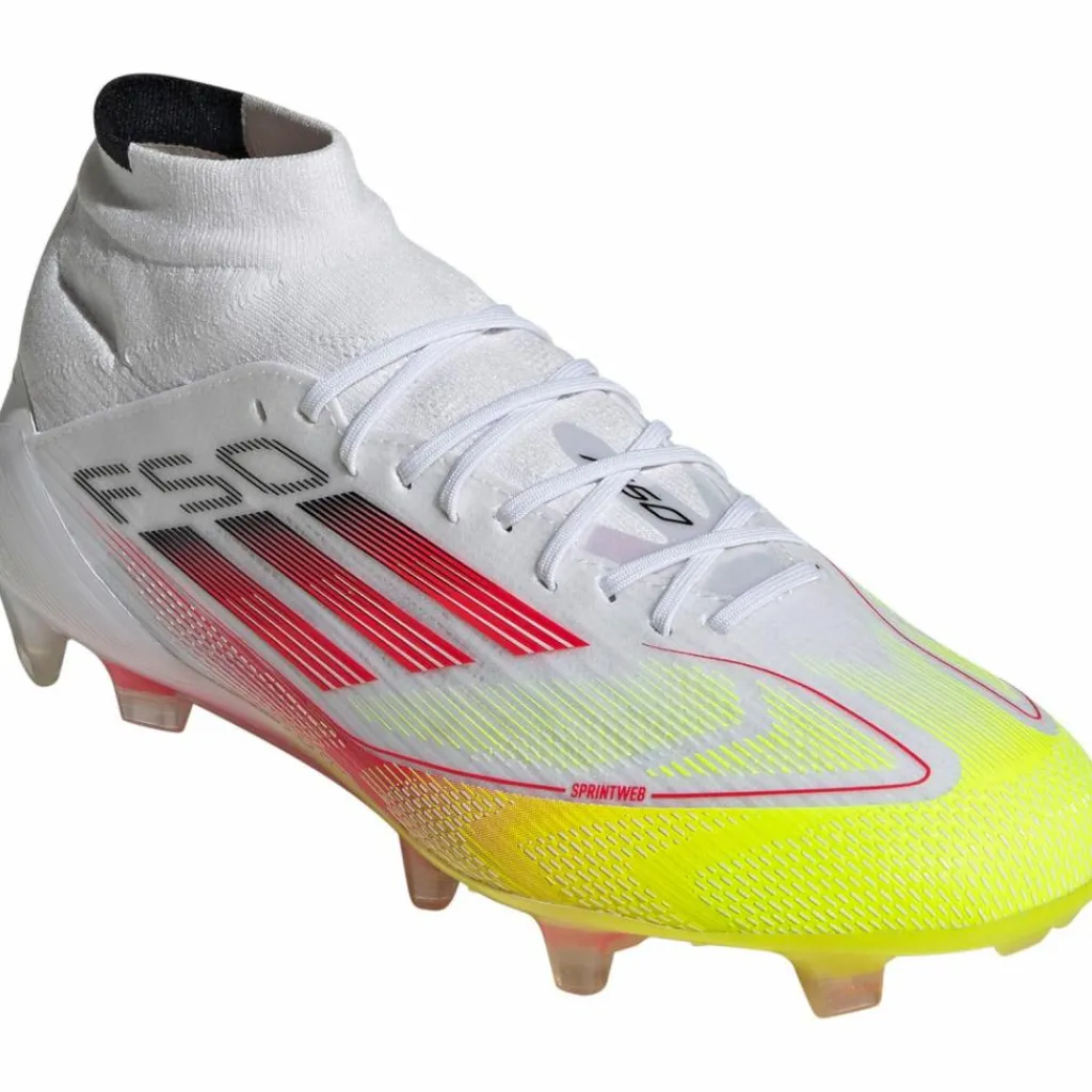 adidas Fußballschuhe<· F50 ELITE FG MID W ftwr white-lucid red-solar yellow