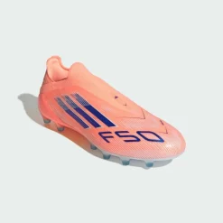 adidas Fußballschuhe<· F50 Elite Fußballschuh, Kunstrasen, Beam Orange / Lucid Blue / Cloud White