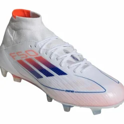 adidas Fußballschuhe<· F50 ELITE MID FG W ftwr white-lucid blue-solar red