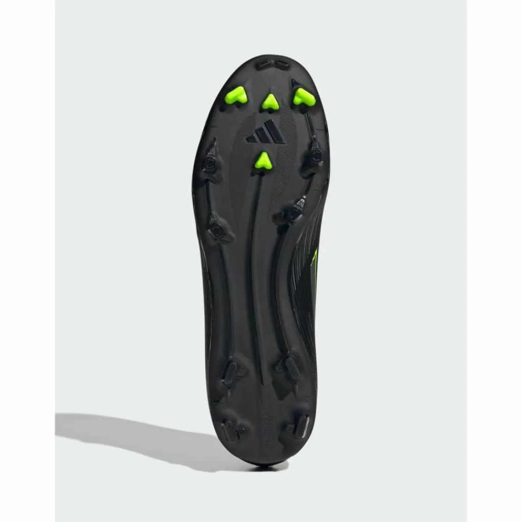 adidas Fußballschuhe|Fußball<· F50 League FG/MG Fußballschuh Core Black / Iron Metallic / Lucid Lemon
