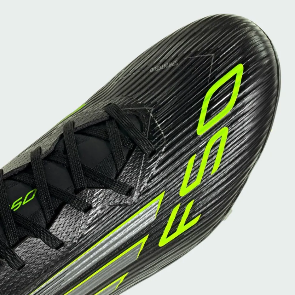 adidas Fußballschuhe|Fußball<· F50 League FG/MG Fußballschuh Core Black / Iron Metallic / Lucid Lemon