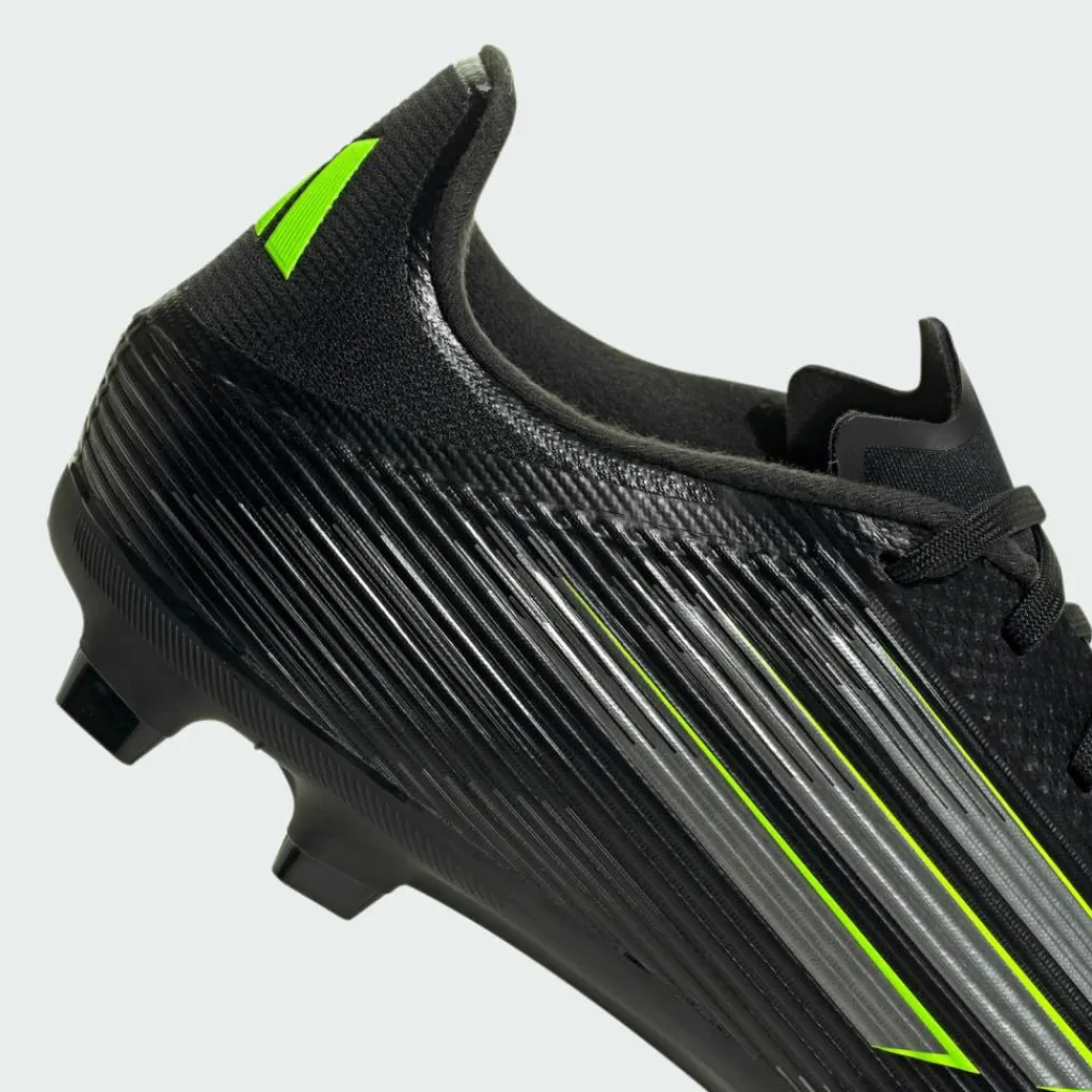 adidas Fußballschuhe|Fußball<· F50 League FG/MG Fußballschuh Core Black / Iron Metallic / Lucid Lemon