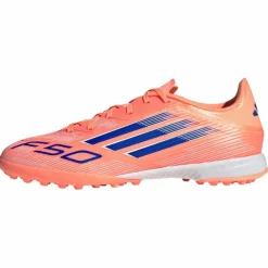 adidas Fußballschuhe<· F50 League Fußballschuh, Rollrasen Beam Orange / Lucid Blue / Cloud White