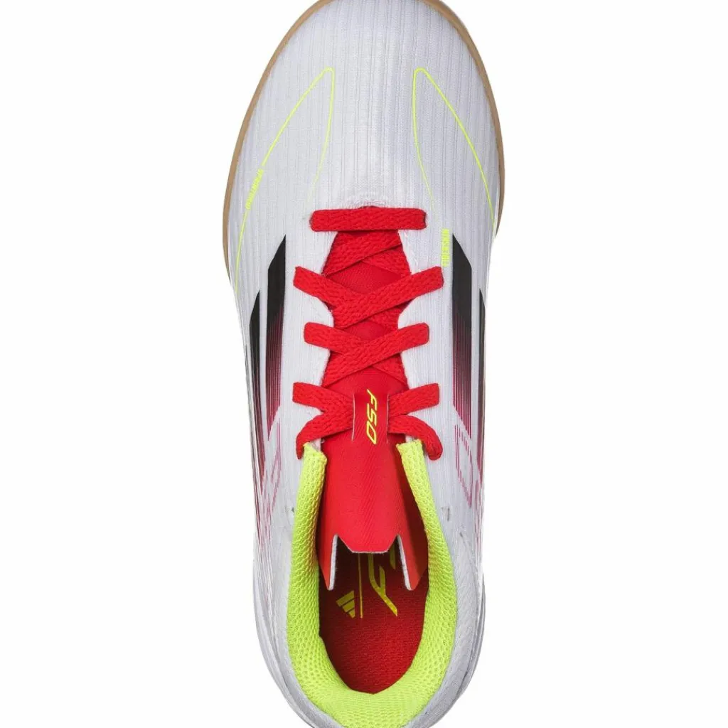 adidas Fußballschuhe<· F50 LEAGUE IN J ftwr white-core black-solar yellow