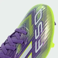adidas Fußball|Fußballschuhe<· F50 League Kids FG/MG Fußballschuh Purple Rush / Cloud White / Lucid Lemon