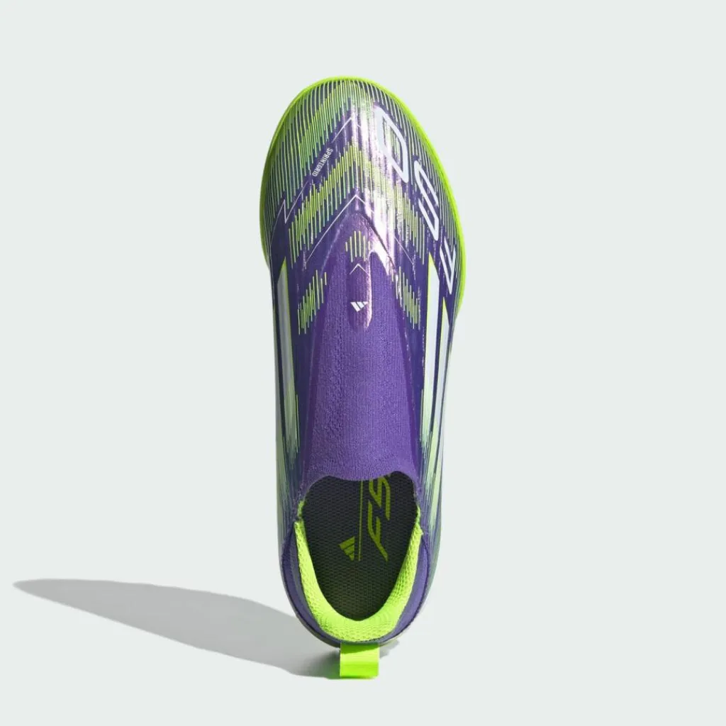 adidas Fußballschuhe<· F50 League Kids Fußballschuh, Purple Rush / Cloud White / Lucid Lemon