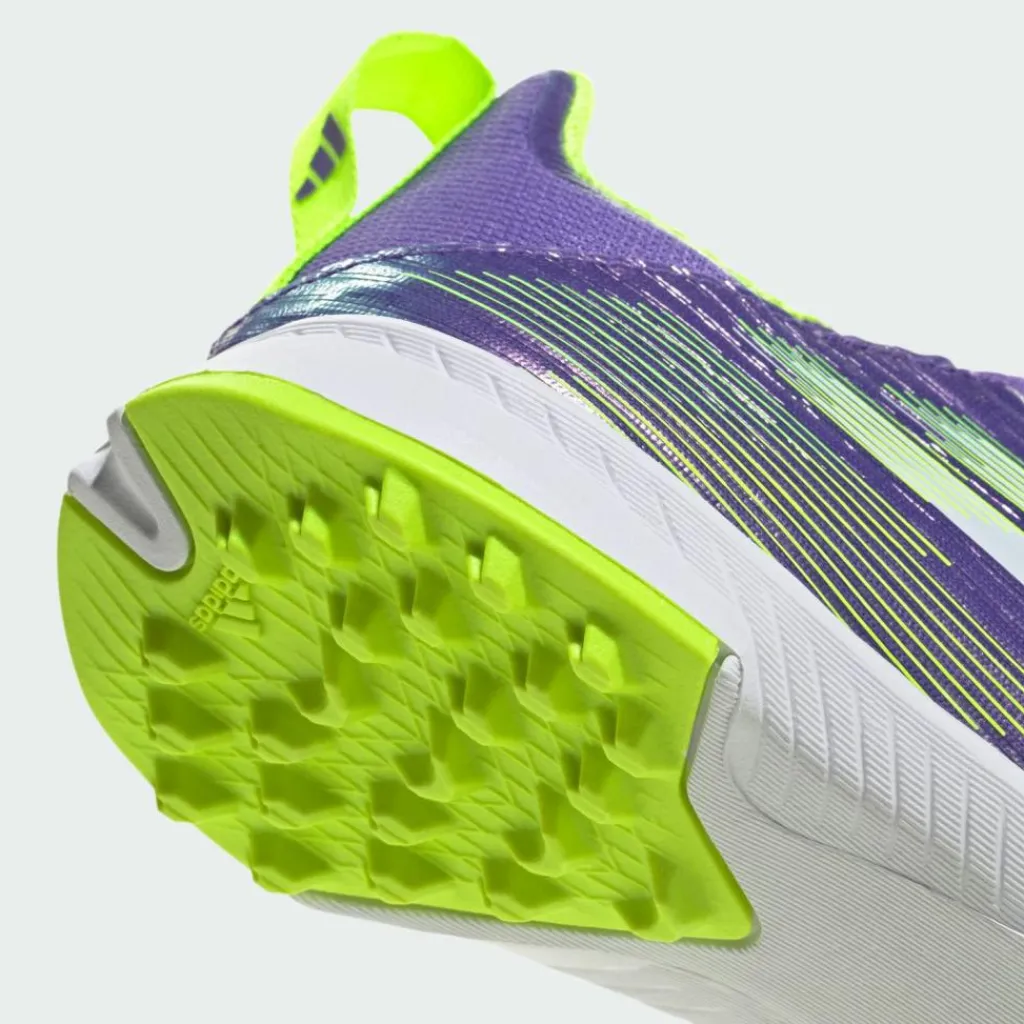 adidas Fußballschuhe<· F50 League Kids Fußballschuh, Purple Rush / Cloud White / Lucid Lemon