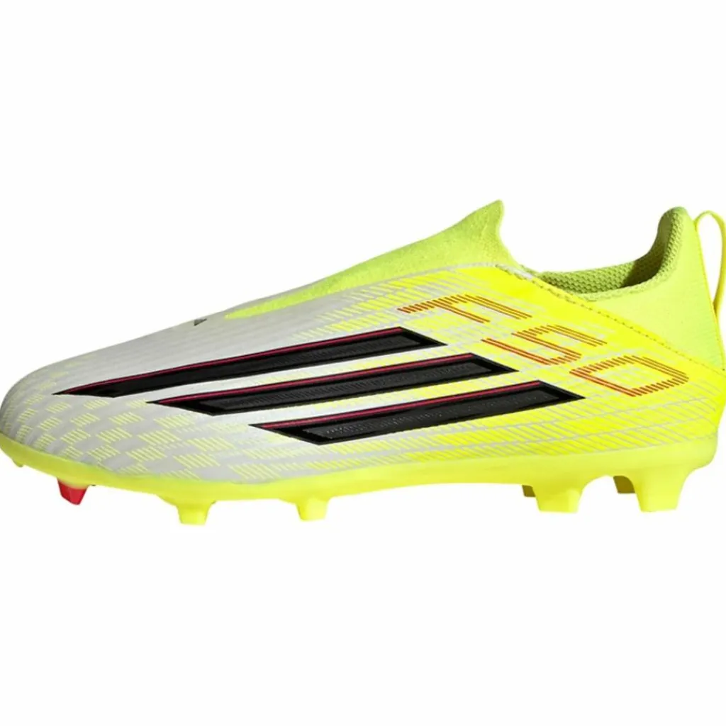 adidas Fußball|Fußballschuhe<· F50 LEAGUE Laceless Firm Ground / Multi Team Solar Yellow 2 / Core Black / Lucid Red