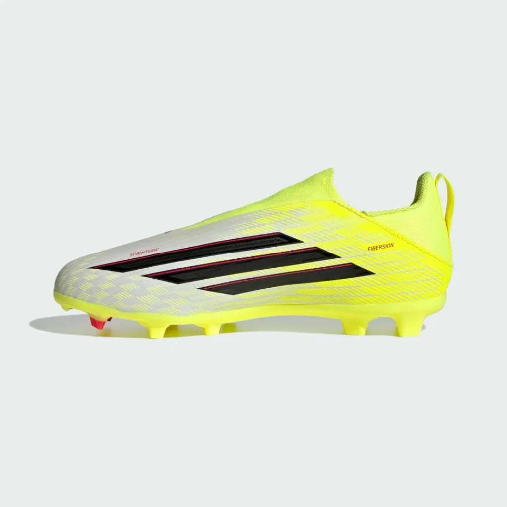 adidas Fußball|Fußballschuhe<· F50 LEAGUE Laceless Firm Ground / Multi Team Solar Yellow 2 / Core Black / Lucid Red