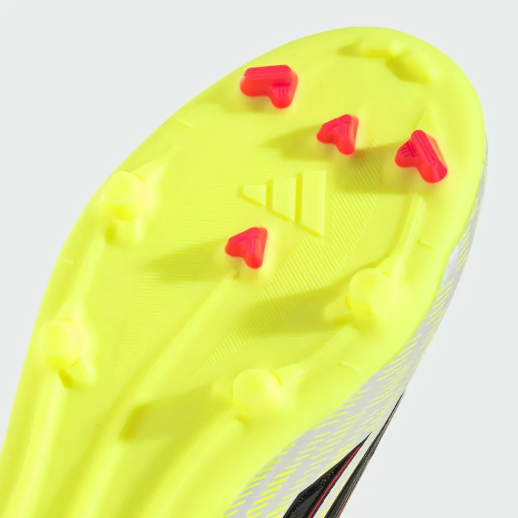adidas Fußball|Fußballschuhe<· F50 LEAGUE Laceless Firm Ground / Multi Team Solar Yellow 2 / Core Black / Lucid Red