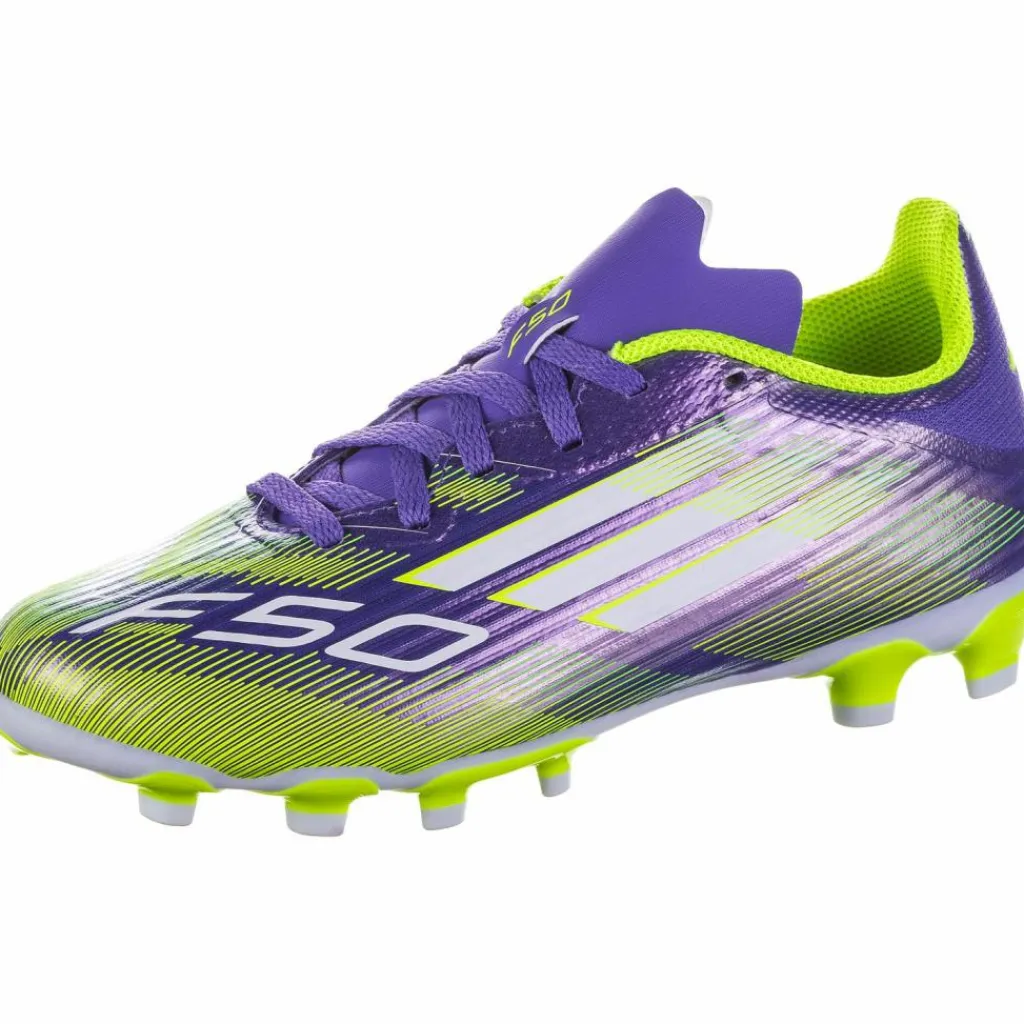 adidas Fußballschuhe<· F50 LEAGUE MG J purrus-ftwwht-luclem