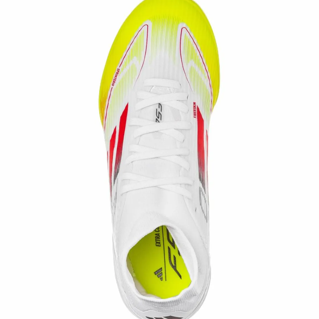 adidas Fußballschuhe<· F50 LEAGUE TF MID W ftwr white-lucid red-solar yellow
