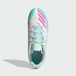adidas Fußball|Fußballschuhe<· F50 MESSI CLUB Firm Ground/Multi Ground Cloud White / Lucid Pink / Flash Aqua