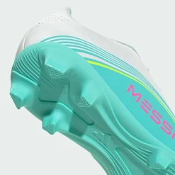 adidas Fußball|Fußballschuhe<· F50 MESSI CLUB Firm Ground/Multi Ground Cloud White / Lucid Pink / Flash Aqua