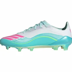 adidas Fußballschuhe|Fußballschuhe<· F50 MESSI ELITE Firm Ground Fußballschuh Cloud White / Lucid Pink / Flash Aqua