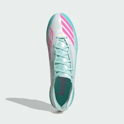 adidas Fußballschuhe|Fußballschuhe<· F50 MESSI ELITE Firm Ground Fußballschuh Cloud White / Lucid Pink / Flash Aqua